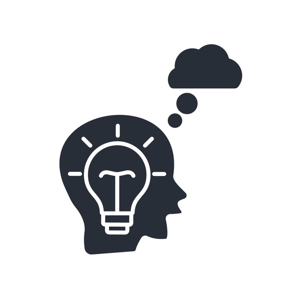 inspiration icon. .Editable stroke.linear style sign for use web design,logo.Symbol illustration. vector