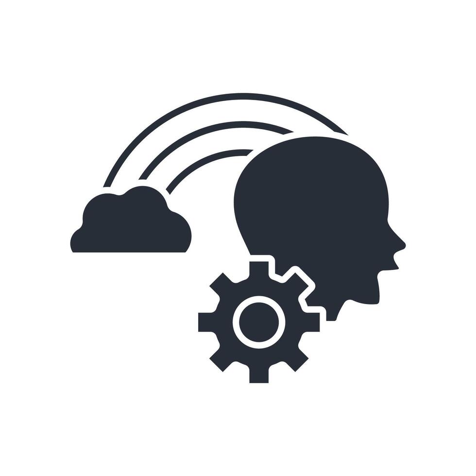 Imagination icon. .Editable stroke.linear style sign for use web design,logo.Symbol illustration. vector