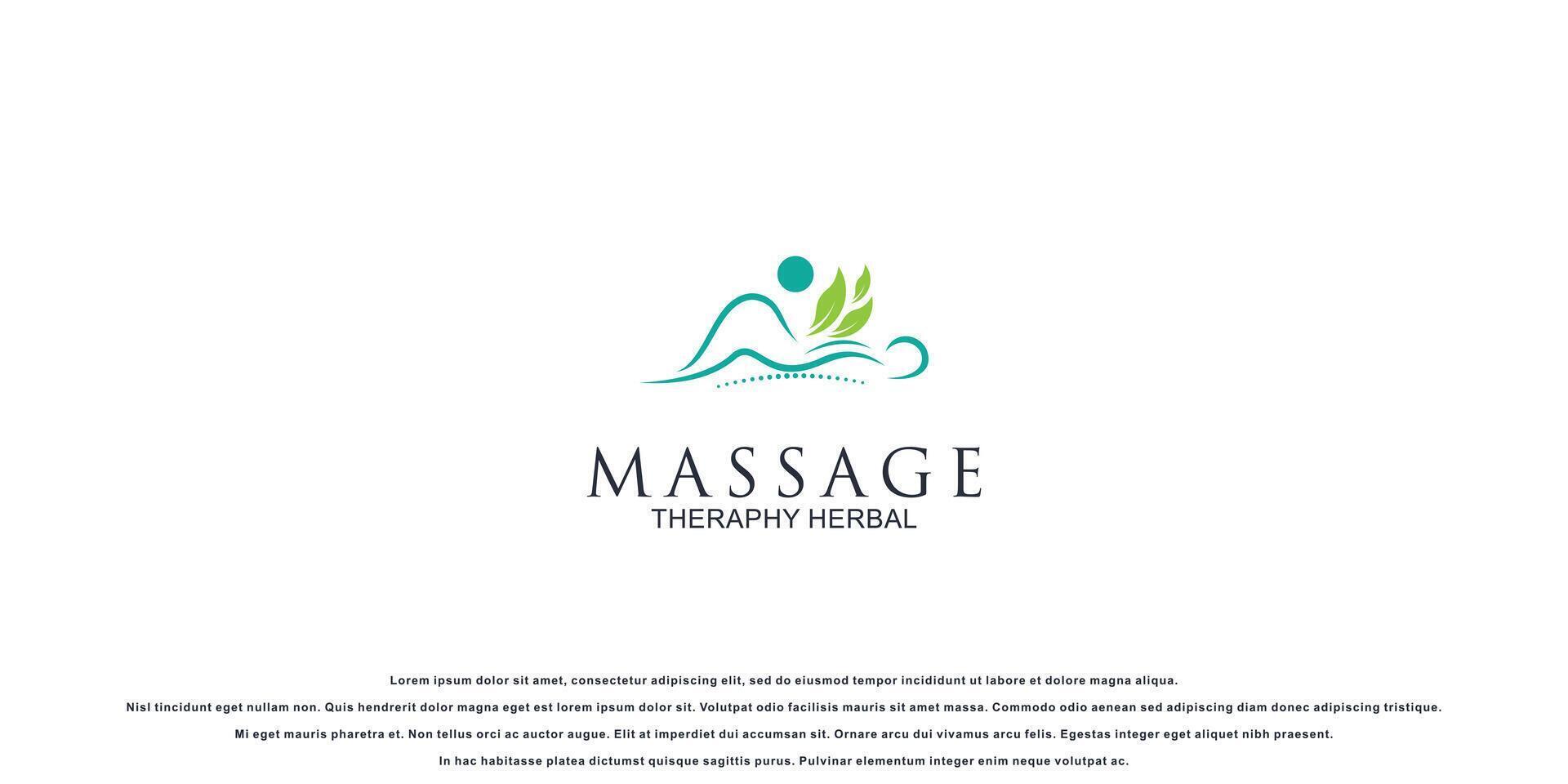 Creative massage logo design with unique concept premium vector