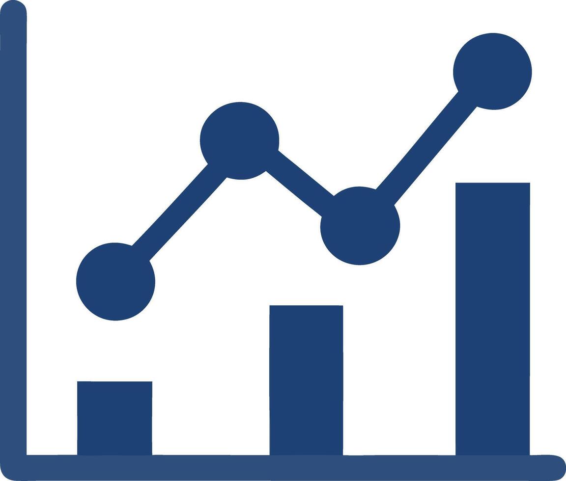 Business Growth Chart Data Analysis, Progress, Statistics, Metrics, Trends vector