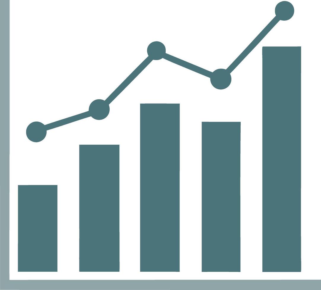 Business Growth Chart Data Analysis, Progress, and Trends vector