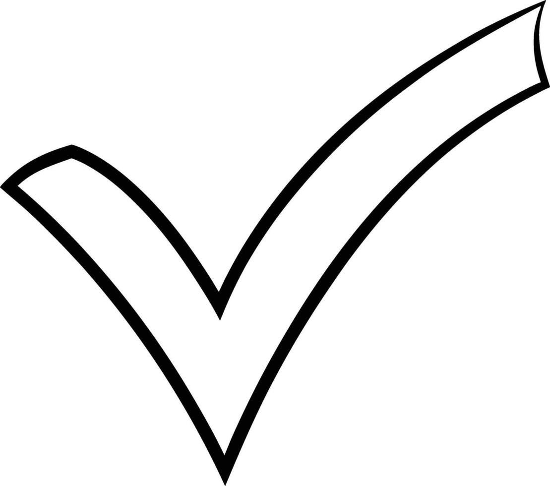 Bold Black Check Mark Approval, Confirmation, Correct, Yes, Okay, Tick, Symbol, Sign, Choice, Select vector