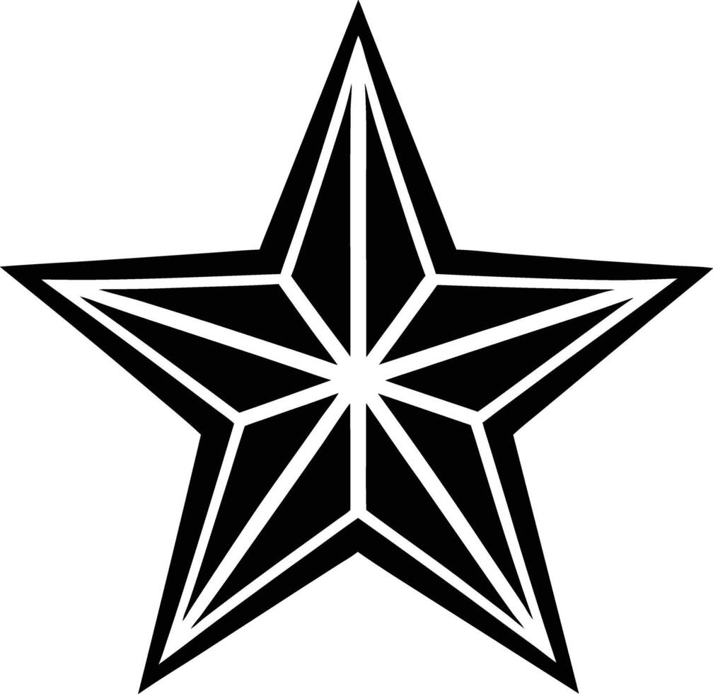 Bold Black Star Graphic Design EightPointed Starburst Symbol vector