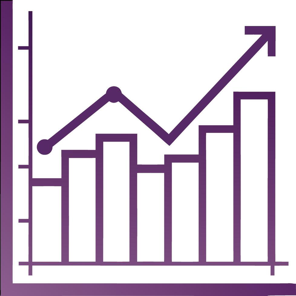 Business Growth Chart Upward Trend, Financial Success, Data Analysis vector