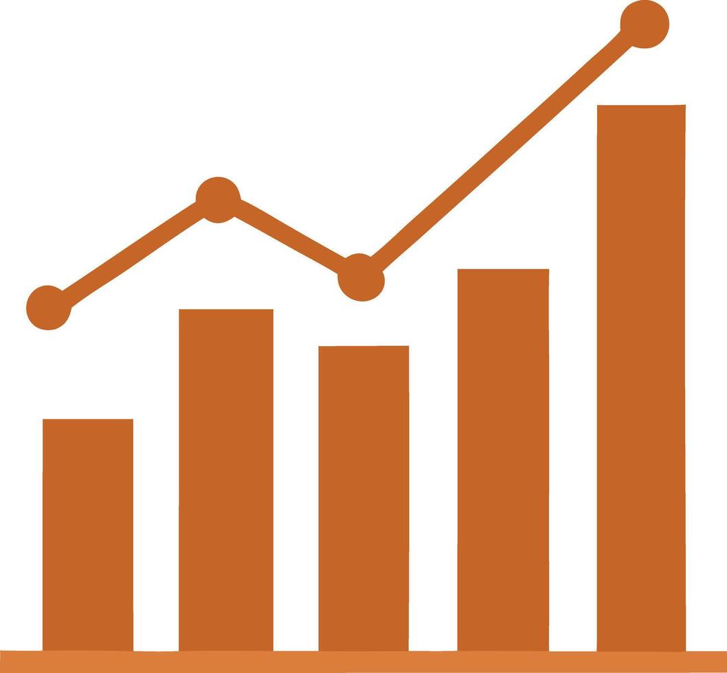 Business Growth Chart Data Analysis, Progress, and Success Metrics vector