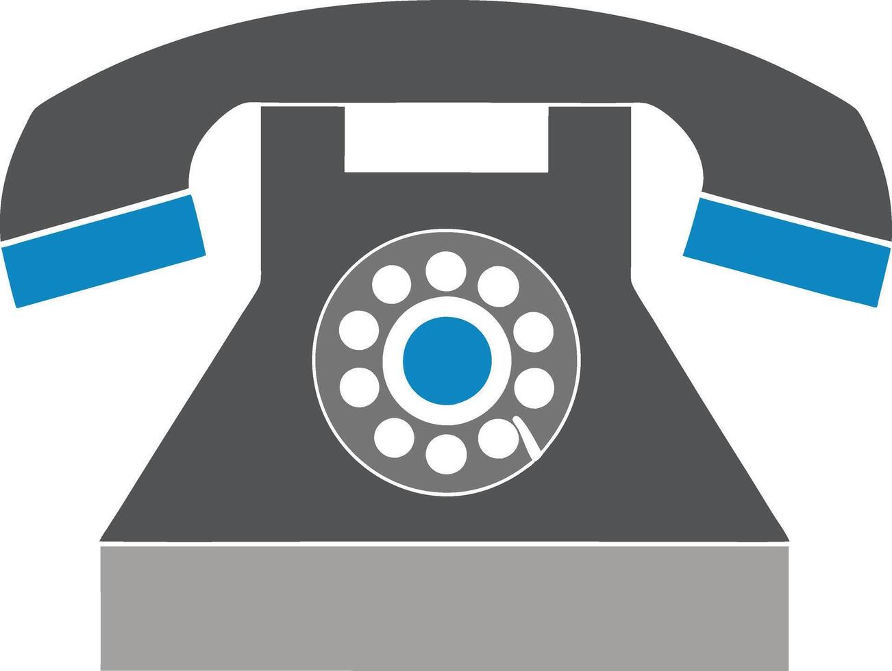 Retro Rotary Phone Classic Communication Device Icon vector