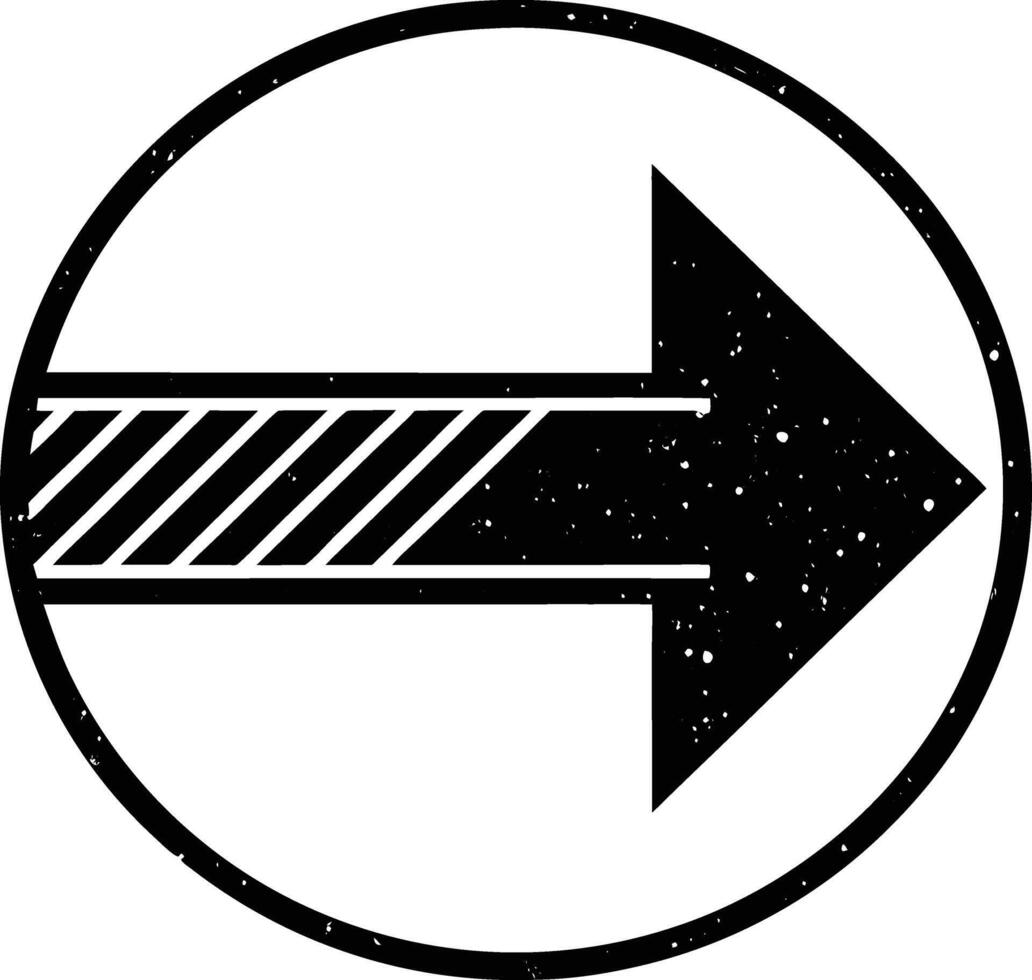 Striped Arrow Direction Next Forward Progress Pointer Right vector