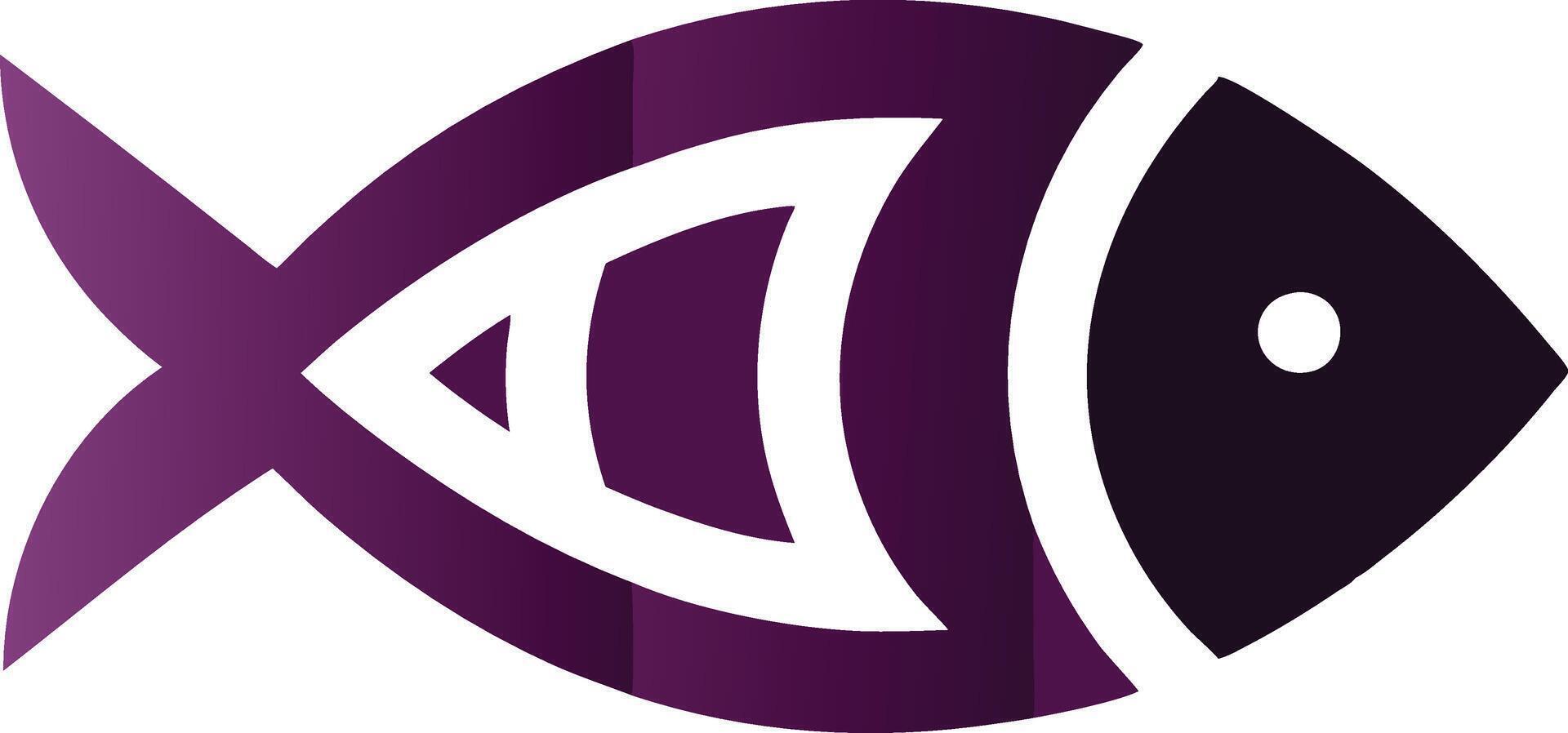 Abstract Purple Fish Icon Modern Graphic Design, Elegant Symbol vector