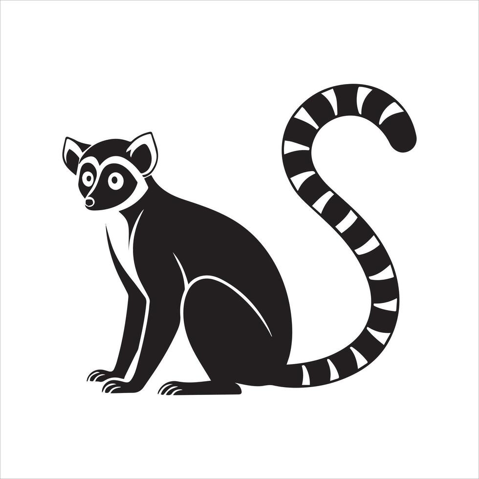 lemur silhouette illustration vector