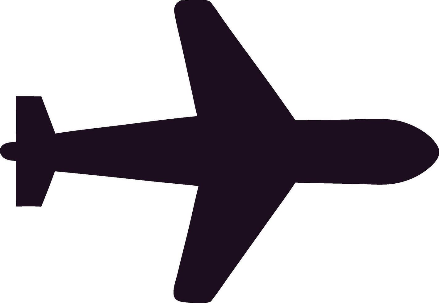 Simple Airplane Silhouette Travel, Flight, Journey, Aviation Icon vector