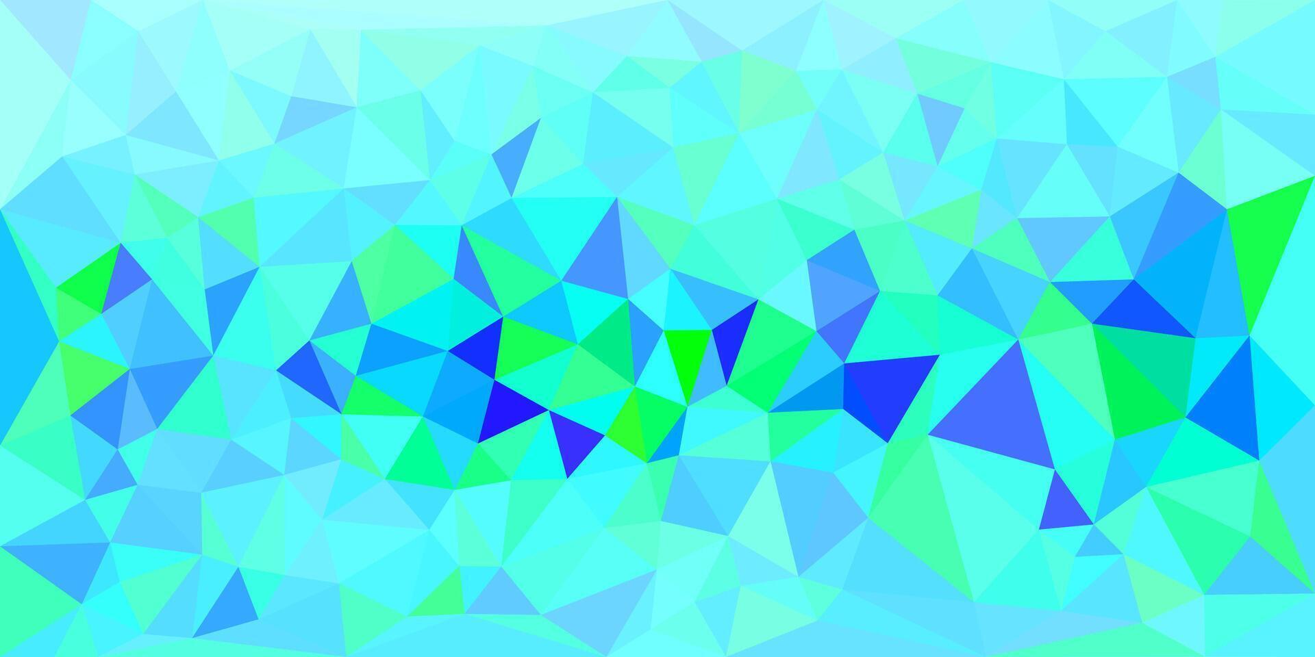 An abstract artwork featuring cool-toned triangular patterns in shades of blue and green, creating a calming geometric mosaic with a serene and refreshing visual appeal. vector