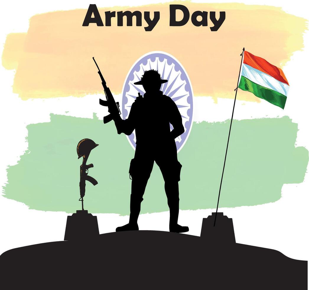 Indian Army Day vector