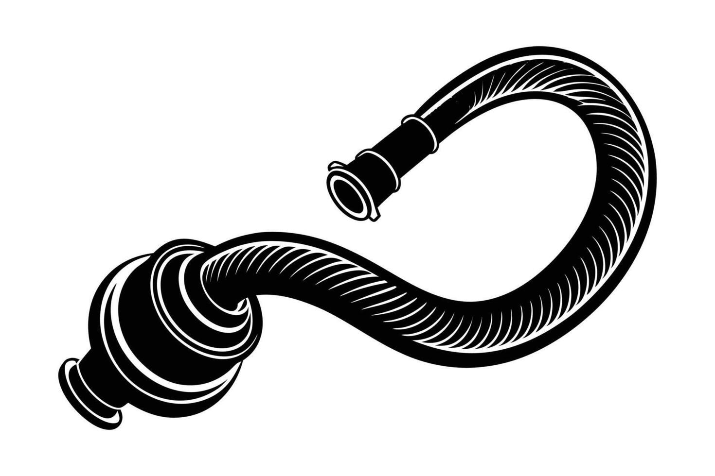 Fire Hose silhouette vector