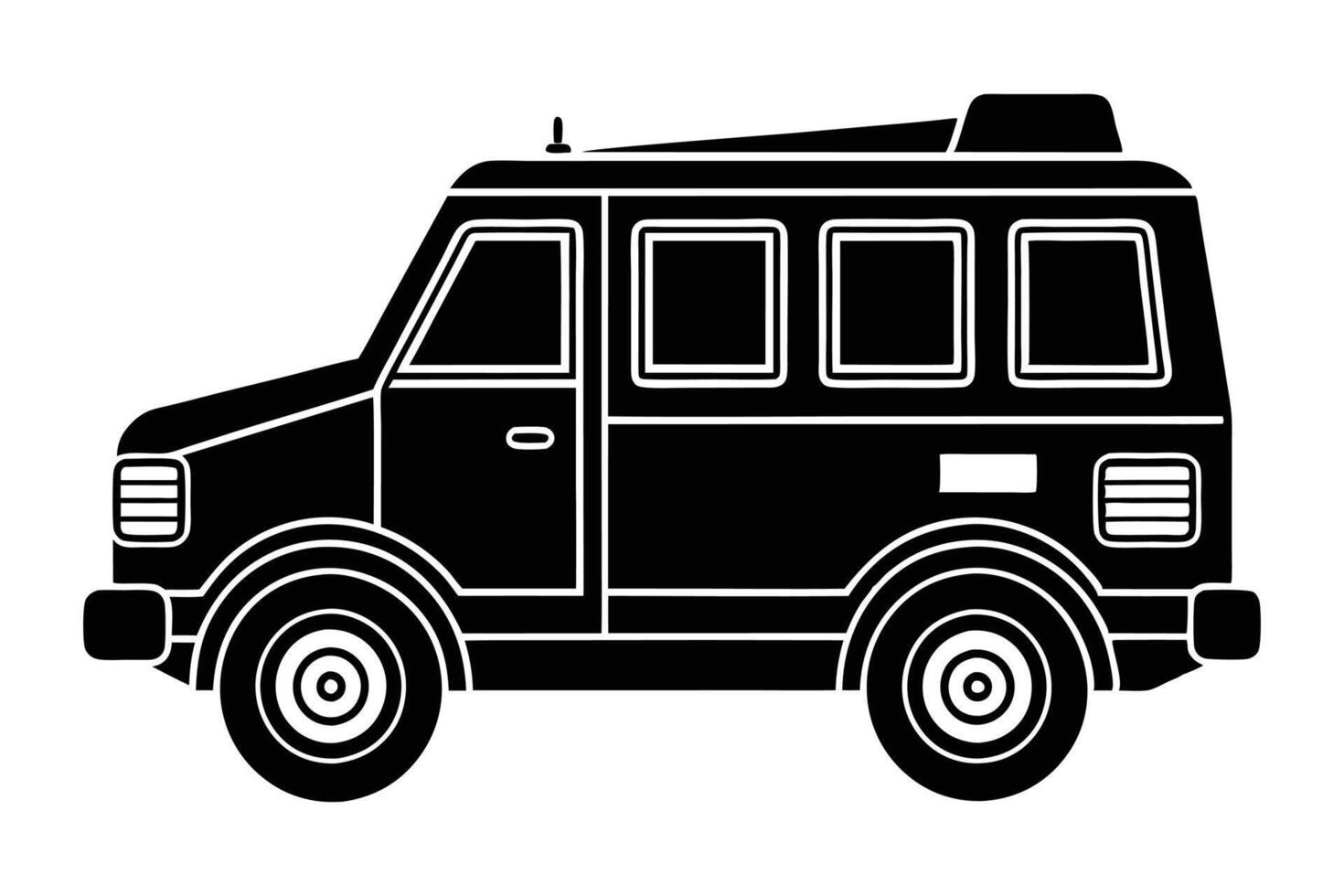 Rescue Vehicle silhouette vector