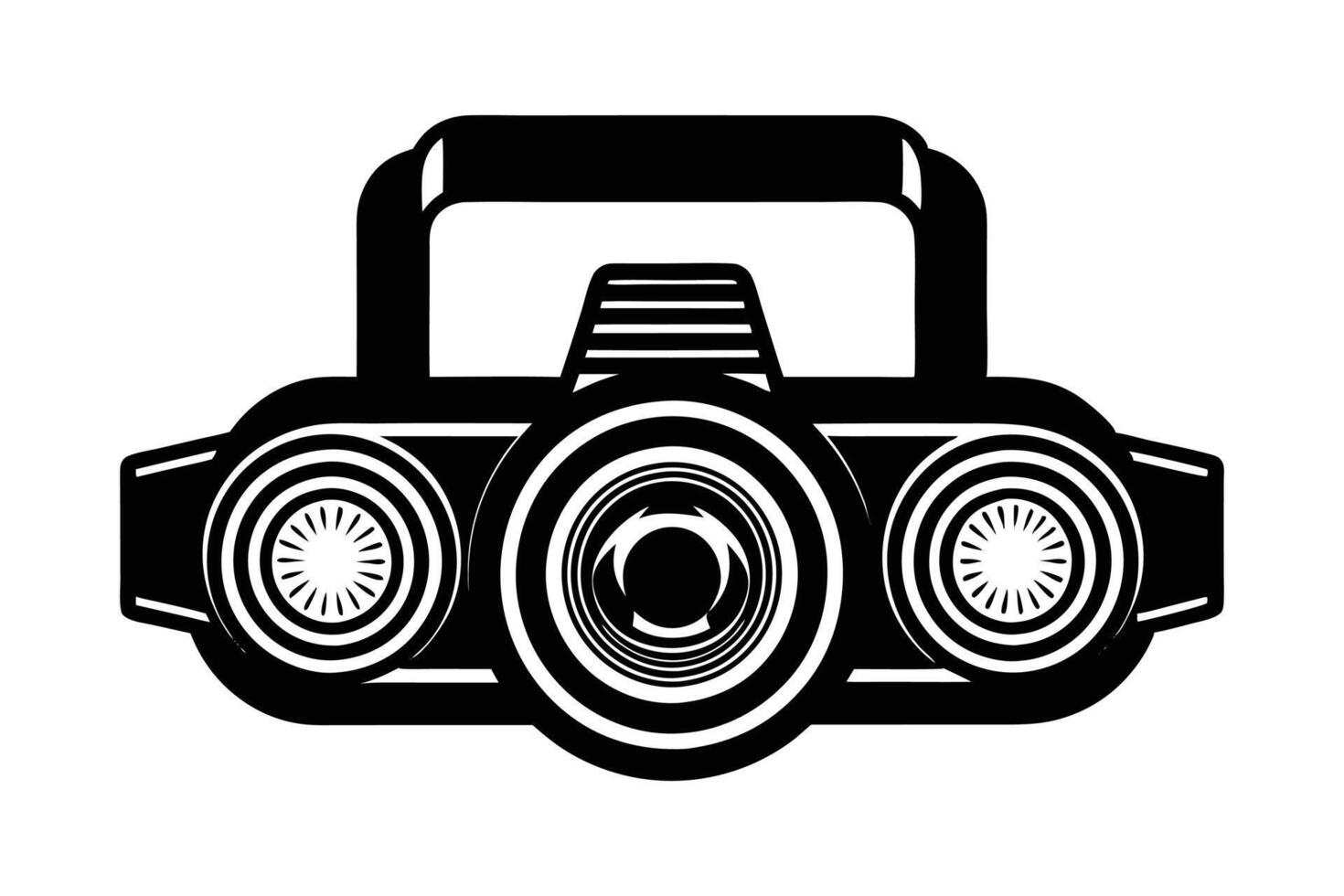 Headlamps silhouette design vector