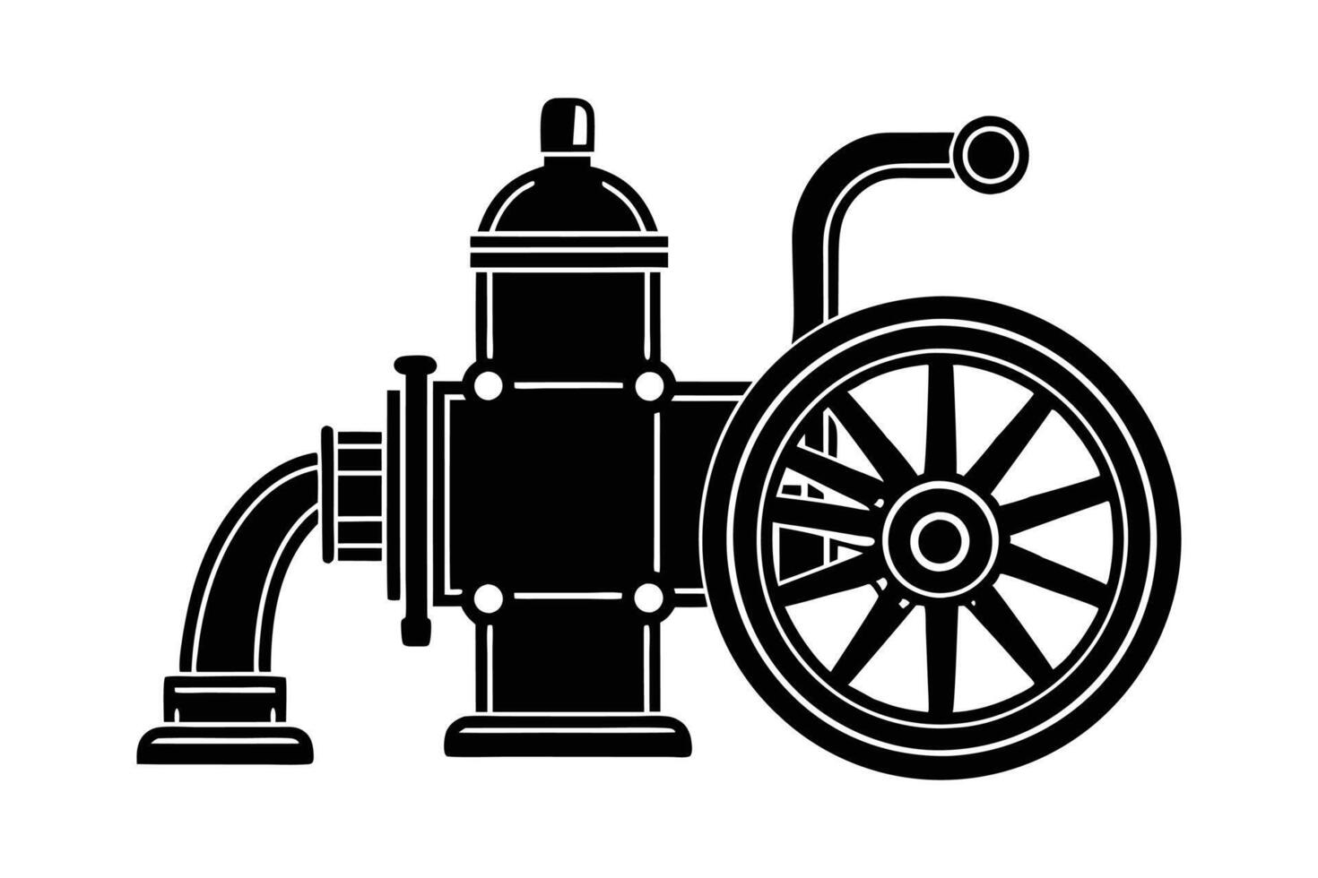 Fire Pump silhouette vector