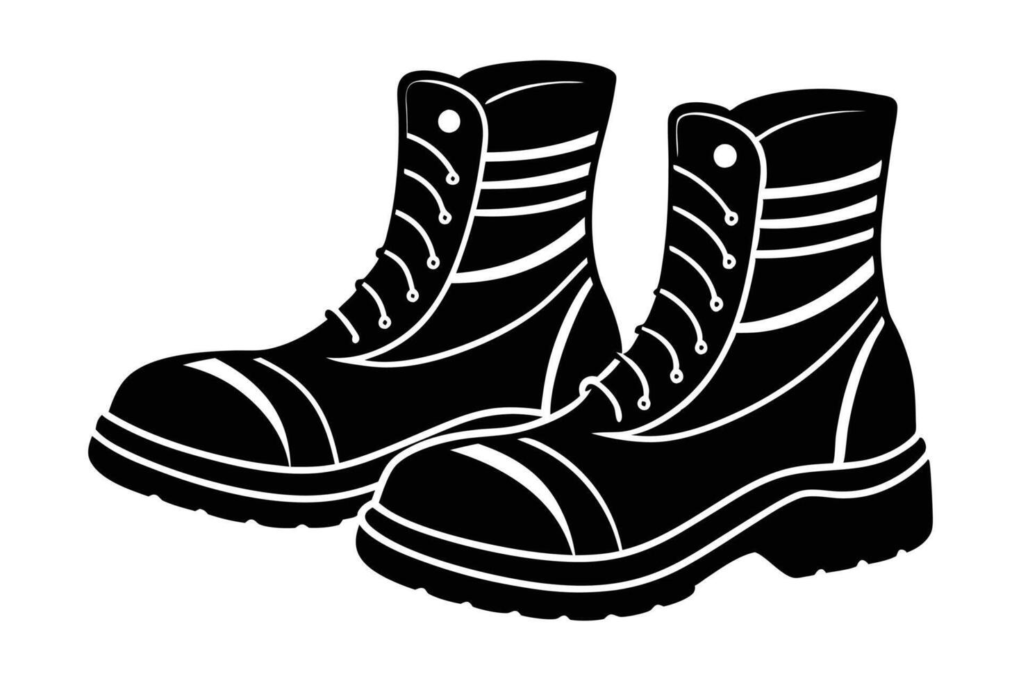 Firefighter Boots silhouette vector
