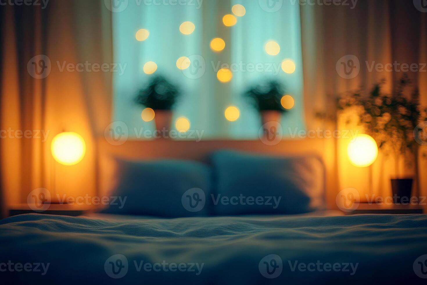 concept of sleep hygiene cozy bed with soft pillows and comfortable sheets set in peaceful bedroom environment quiet atmosphere healthy bedtime routine and restful night. photo