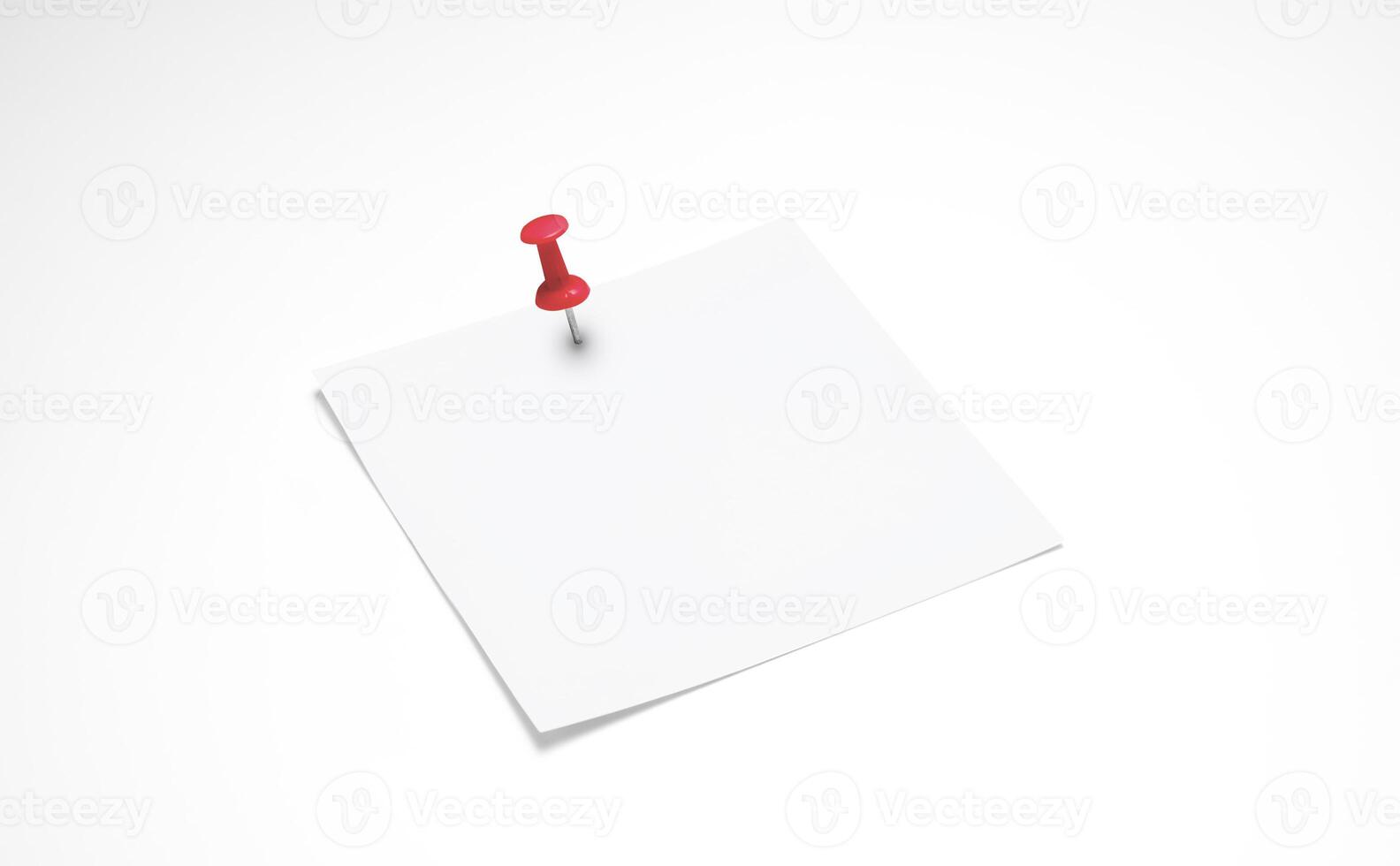 White note paper office business. Blank note, red pin photo
