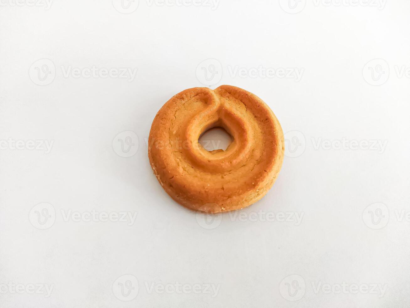 Butter cookies isolated on white background. photo