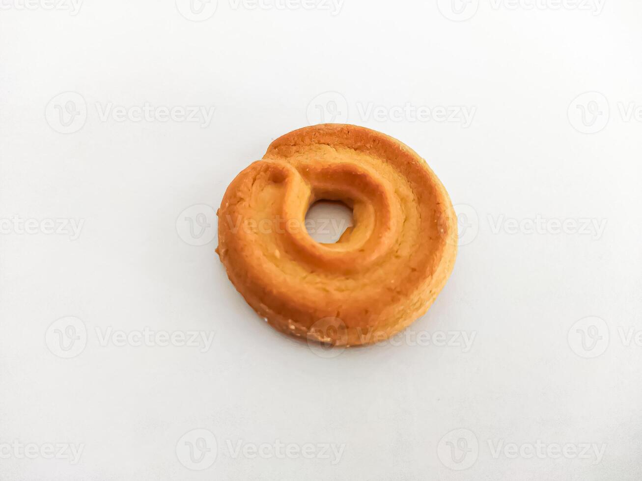 Butter cookies isolated on white background. photo