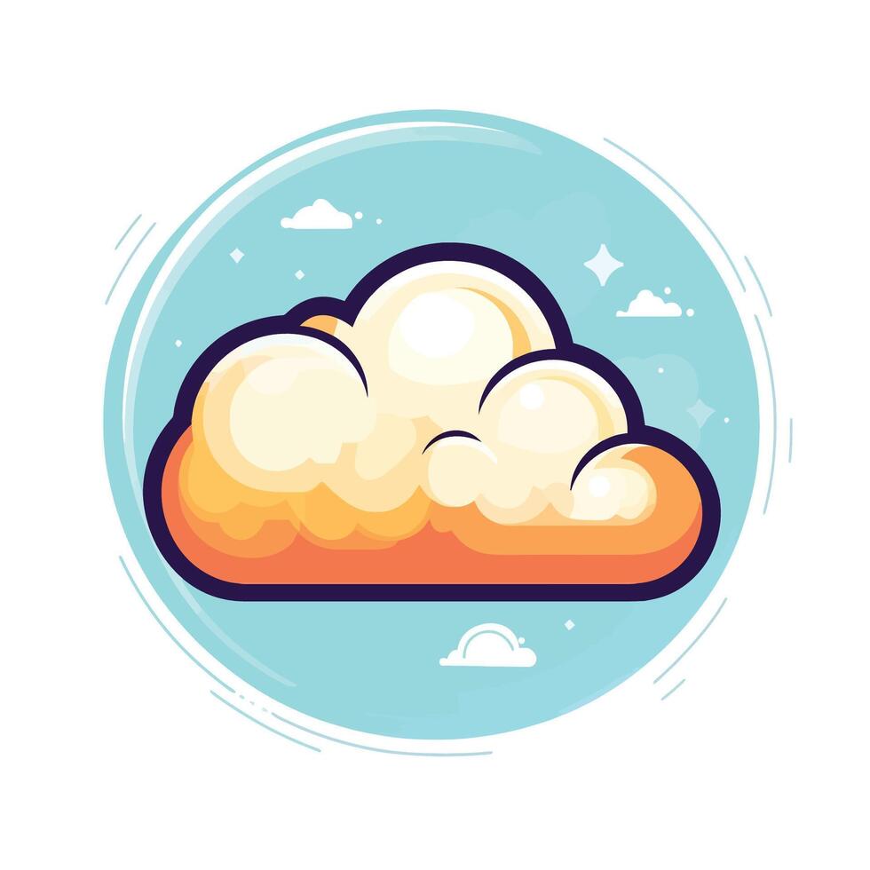 Cartoon Overcast Icon vector
