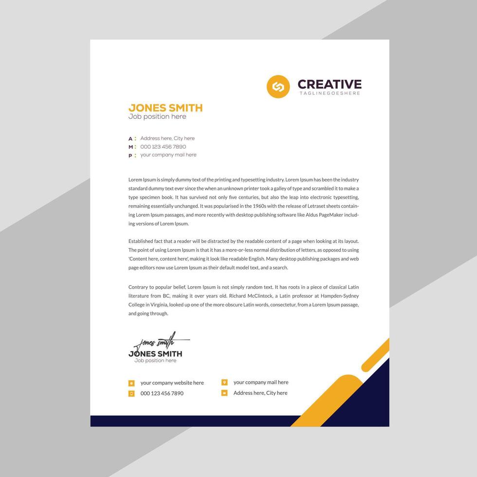Professional Letterhead Template Set Free vector