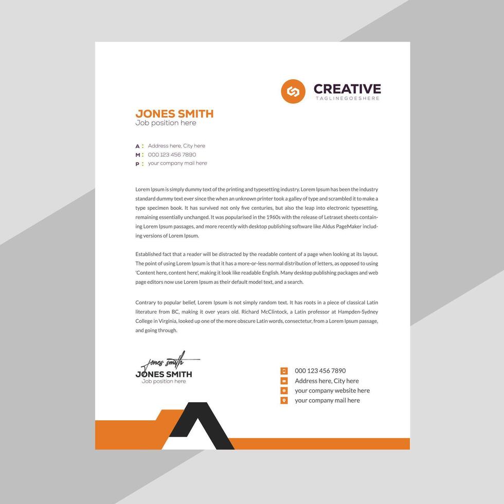 Professional Letterhead Template design Set Free vector
