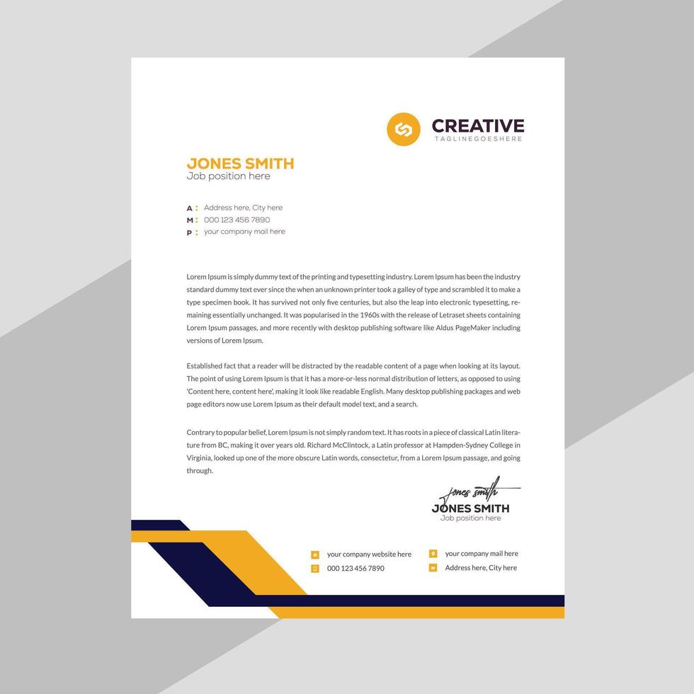 Modern business and corporate letterhead template Design vector
