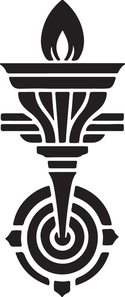 A black and white logo of a temple vector