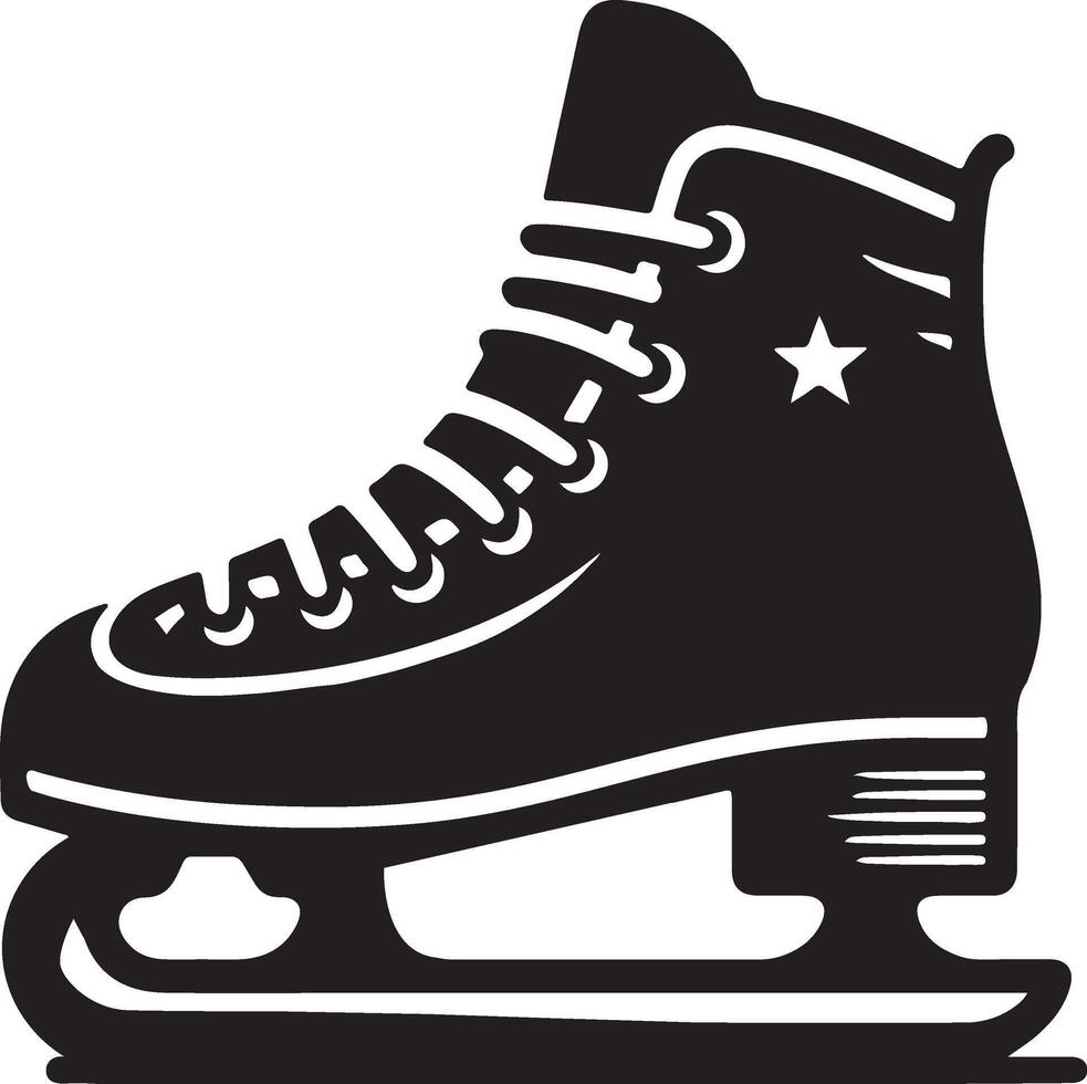 Ice skate silhouette illustration vector