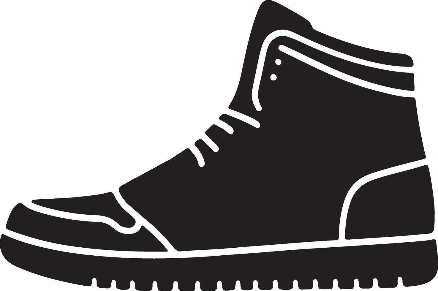 Black and white silhouette of a shoe vector
