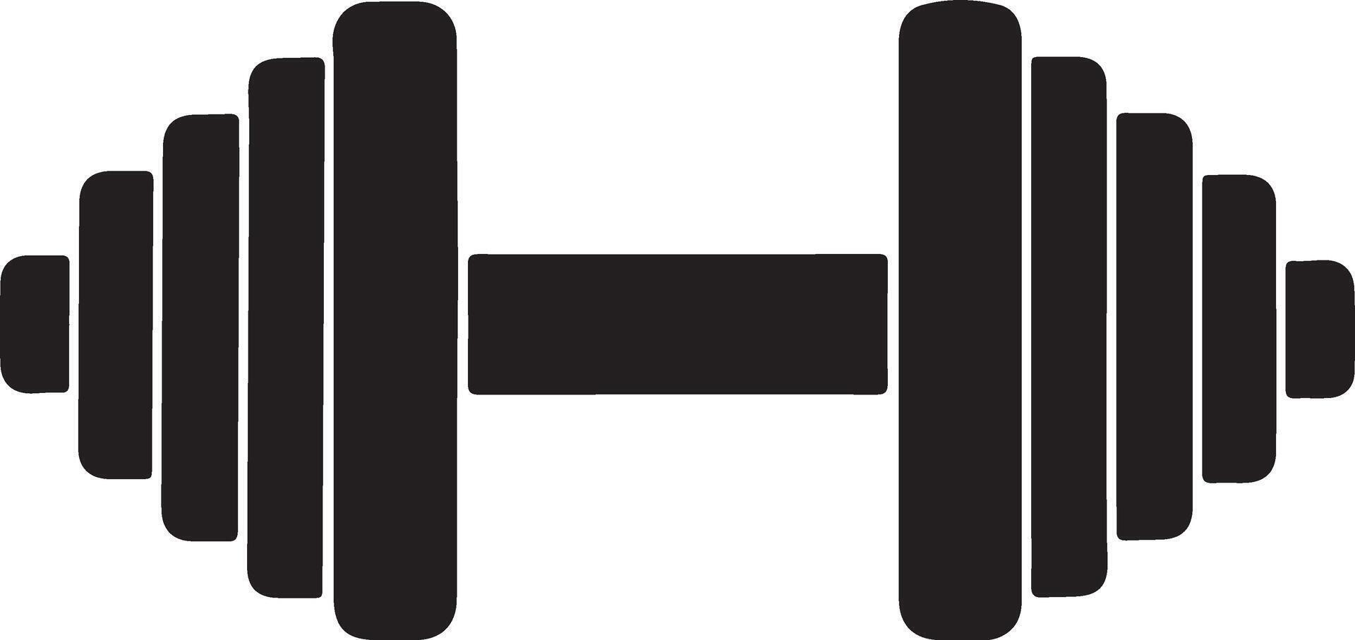 Dumbbell Silhouette icon on white background vector