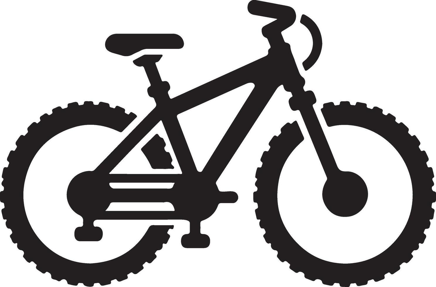 A black and white silhouette of a bicycle vector