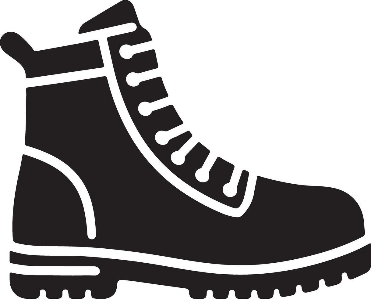 Black boot icon on white background vector