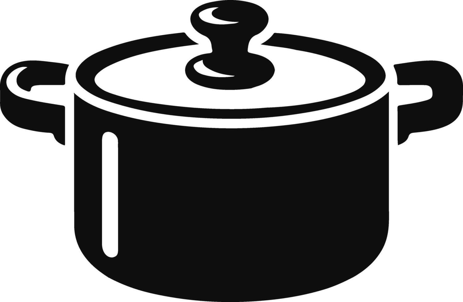 A black and white illustration of a pot vector