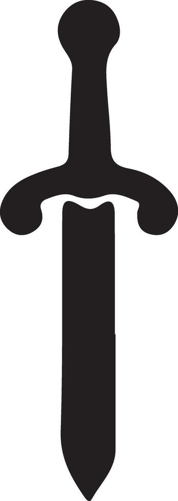 A black and white silhouette of a knife vector