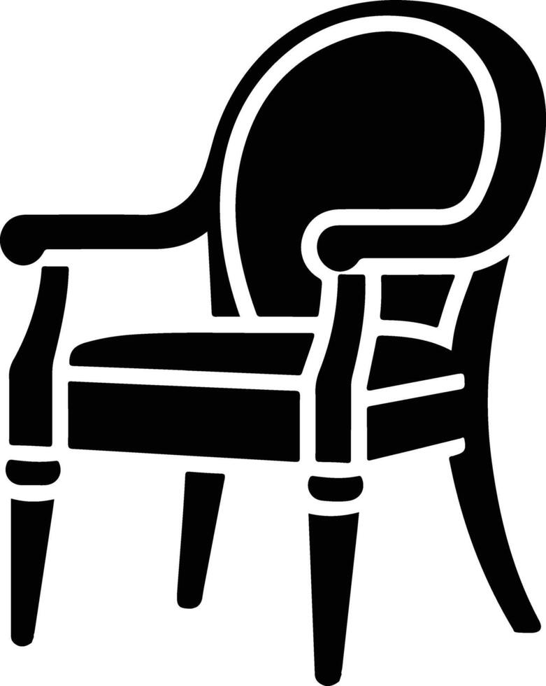 Chair clip art black and white vector