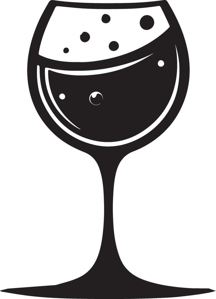A wine glass with bubbles vector