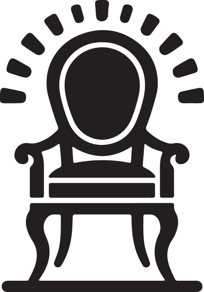 A black and white illustration of a chair vector