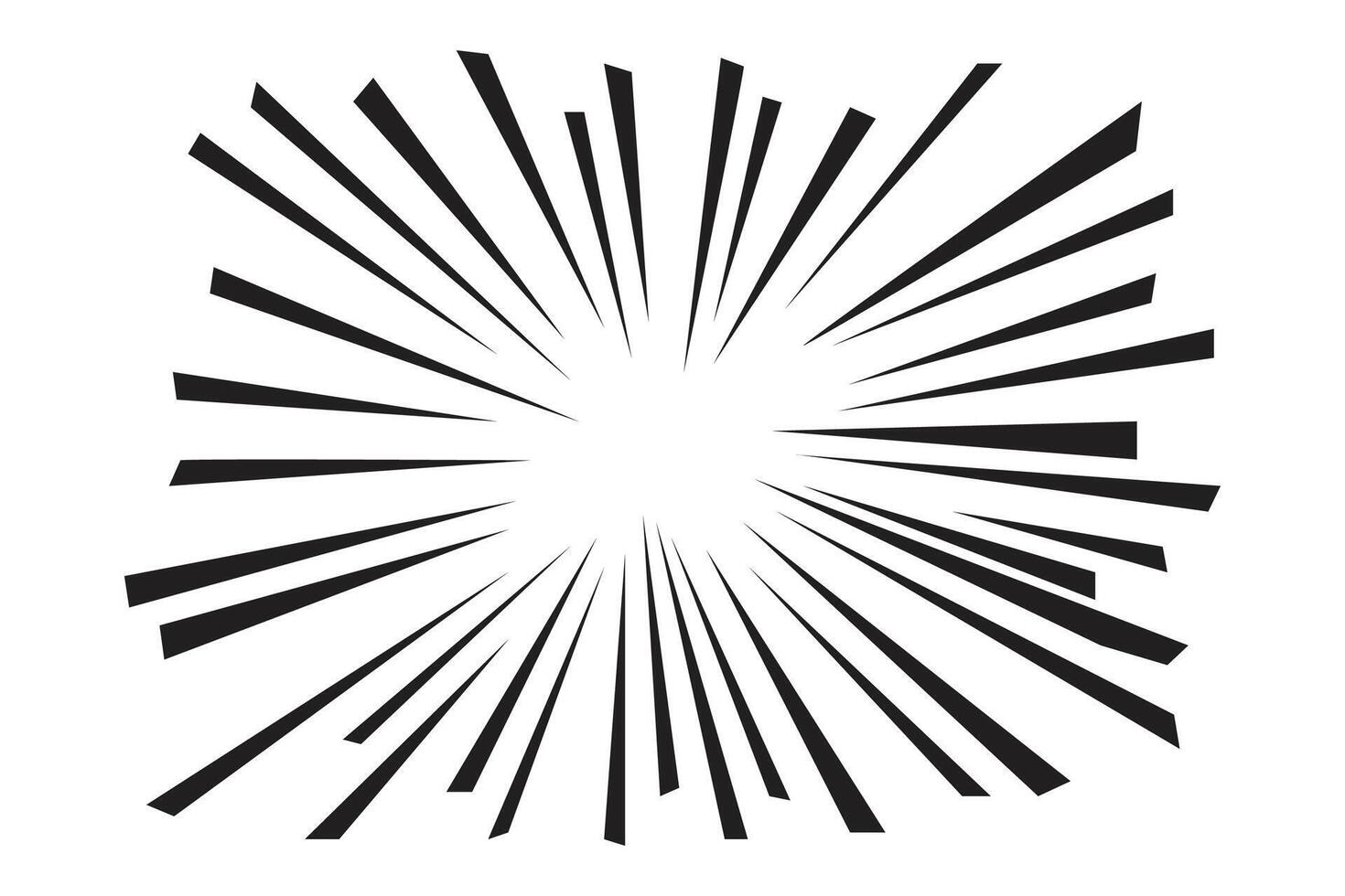 Cartoon Anime Book Style Radial Explosion, Comic Line Explosion in Anime vector