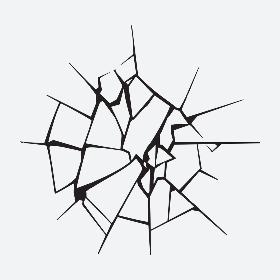 Surface with a broken glass-like texture, Creative Designs and Distressed Effects vector