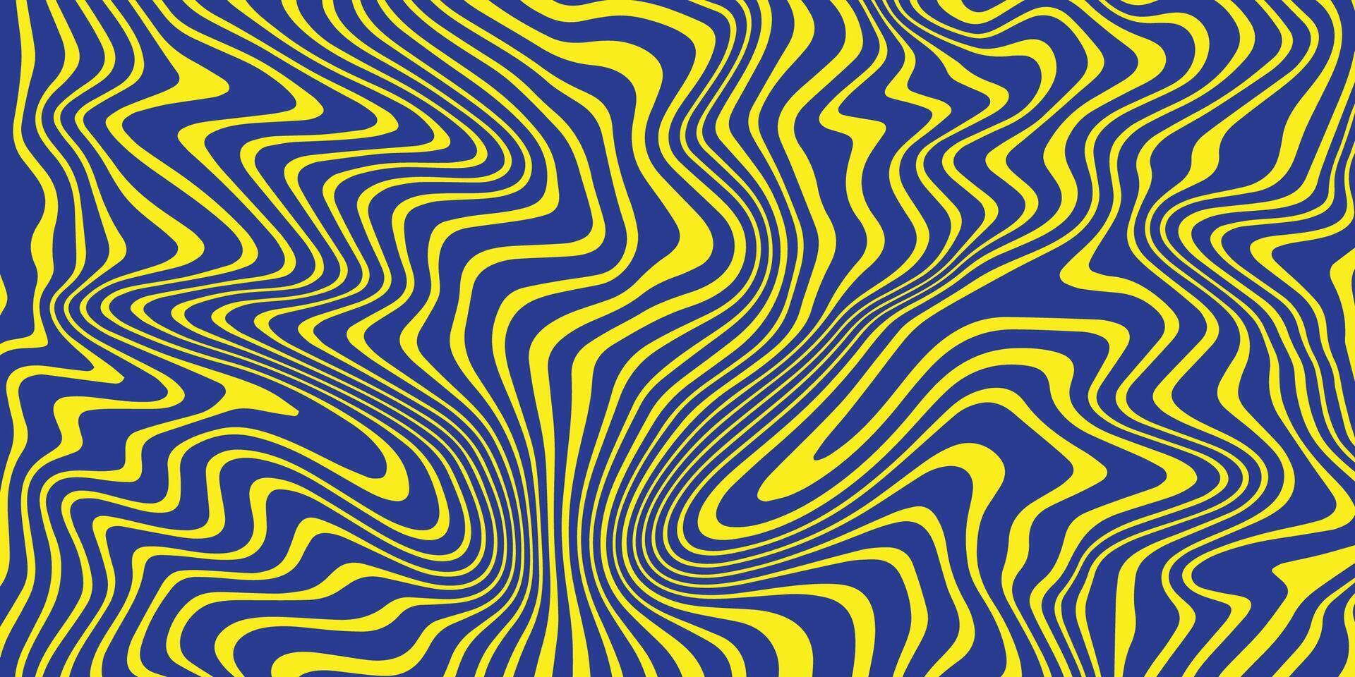 Retro Psychedelic Wavy Trippy Pattern. Background of an Abstract Swirl vector