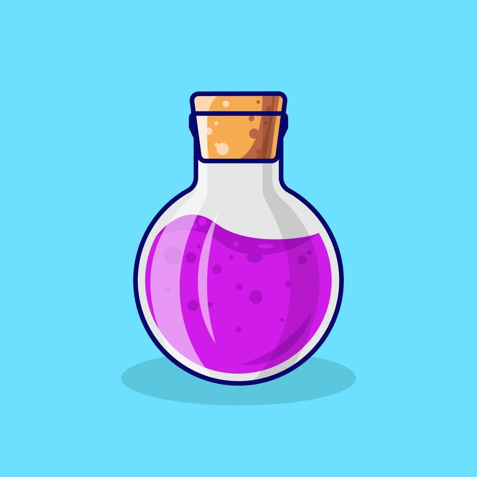 illustration graphic of purple potion vector
