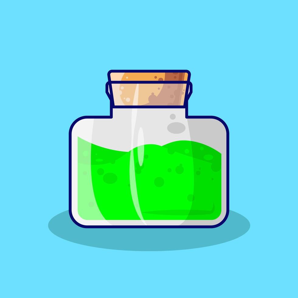 illustration graphic of green potion vector