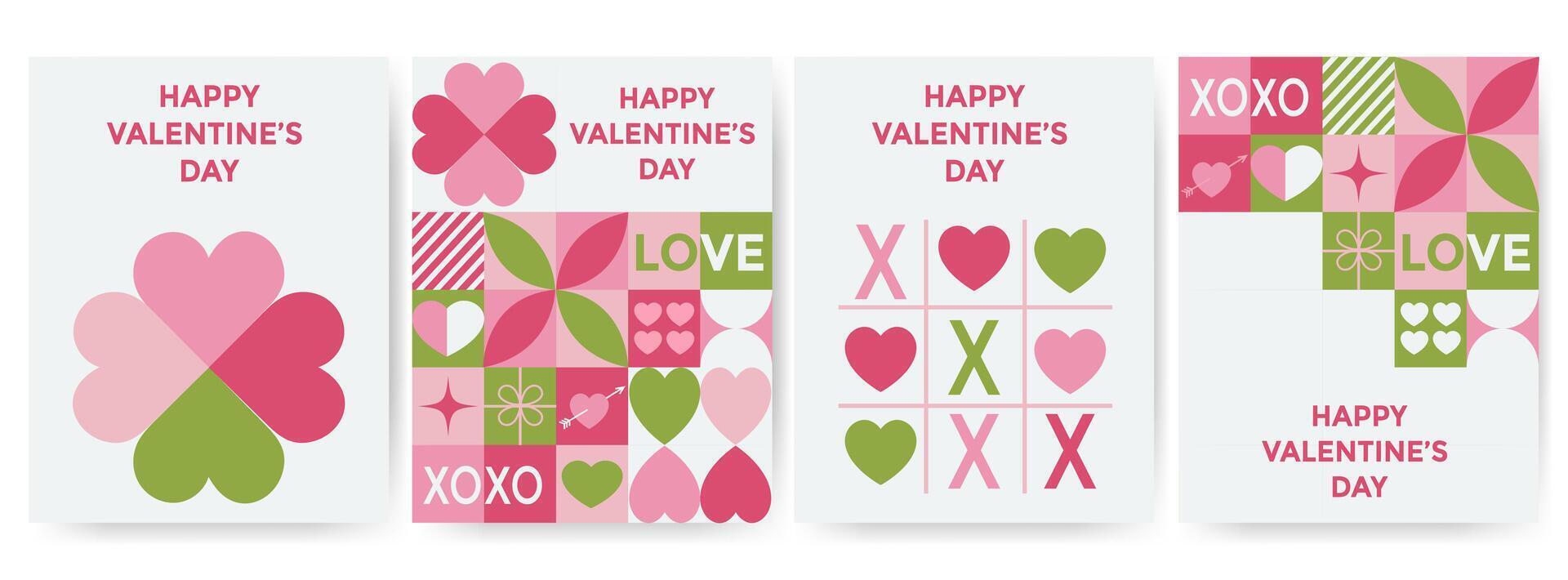 Valentine's day flyers design vector