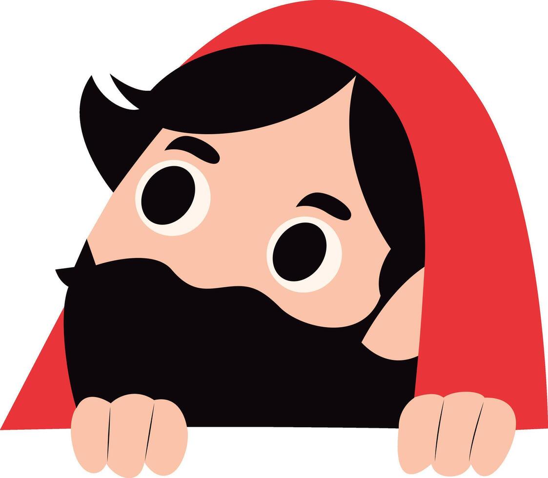 Happy Epiphany Gift Bearer peeking vector