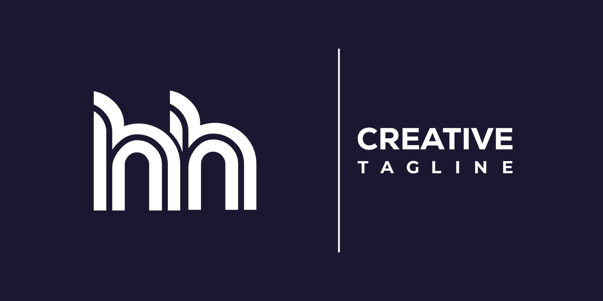 hh abstract minimalist letters Logo Monogram. vector