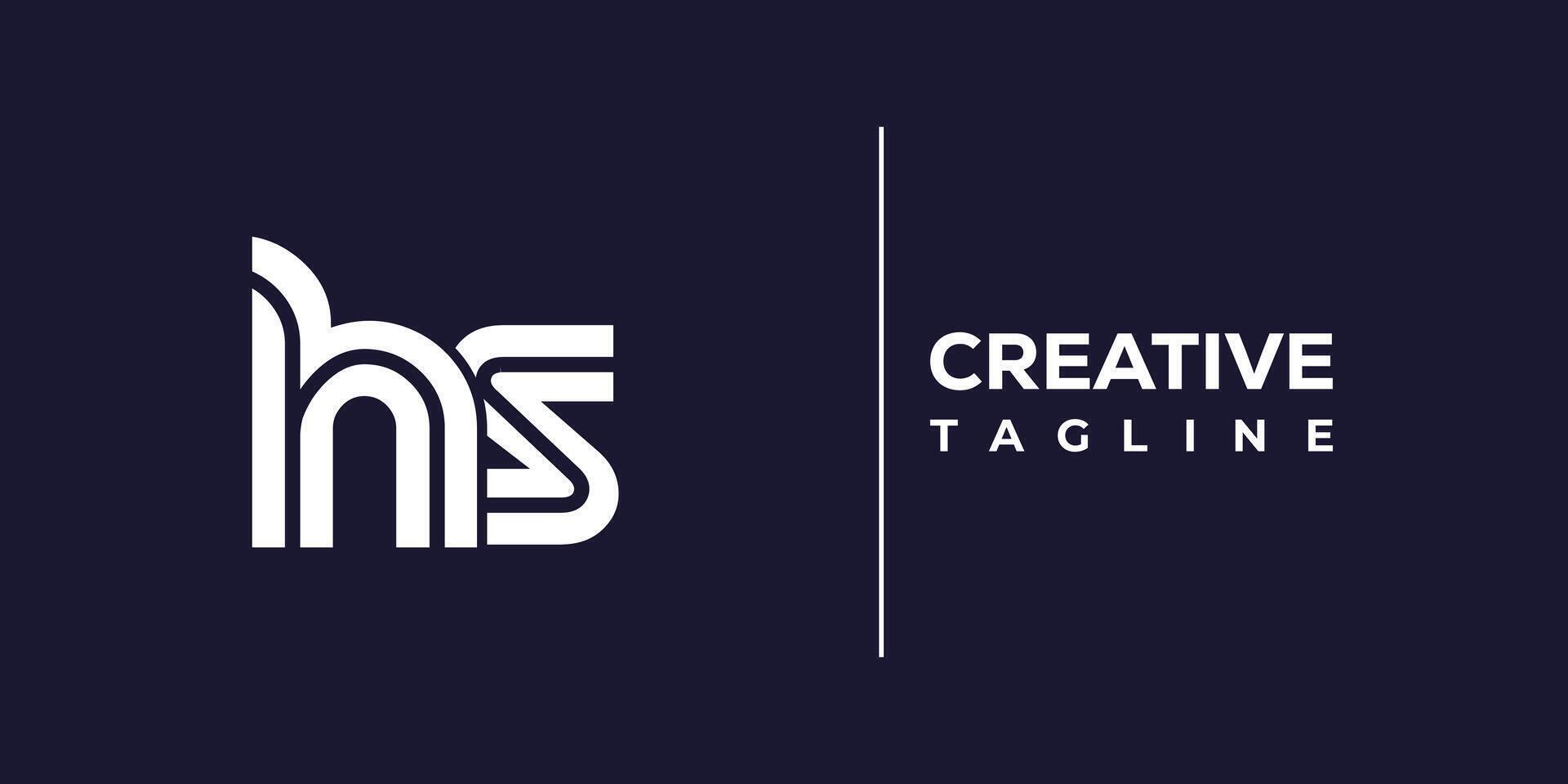 hs abstract minimalist letters Logo Monogram. vector