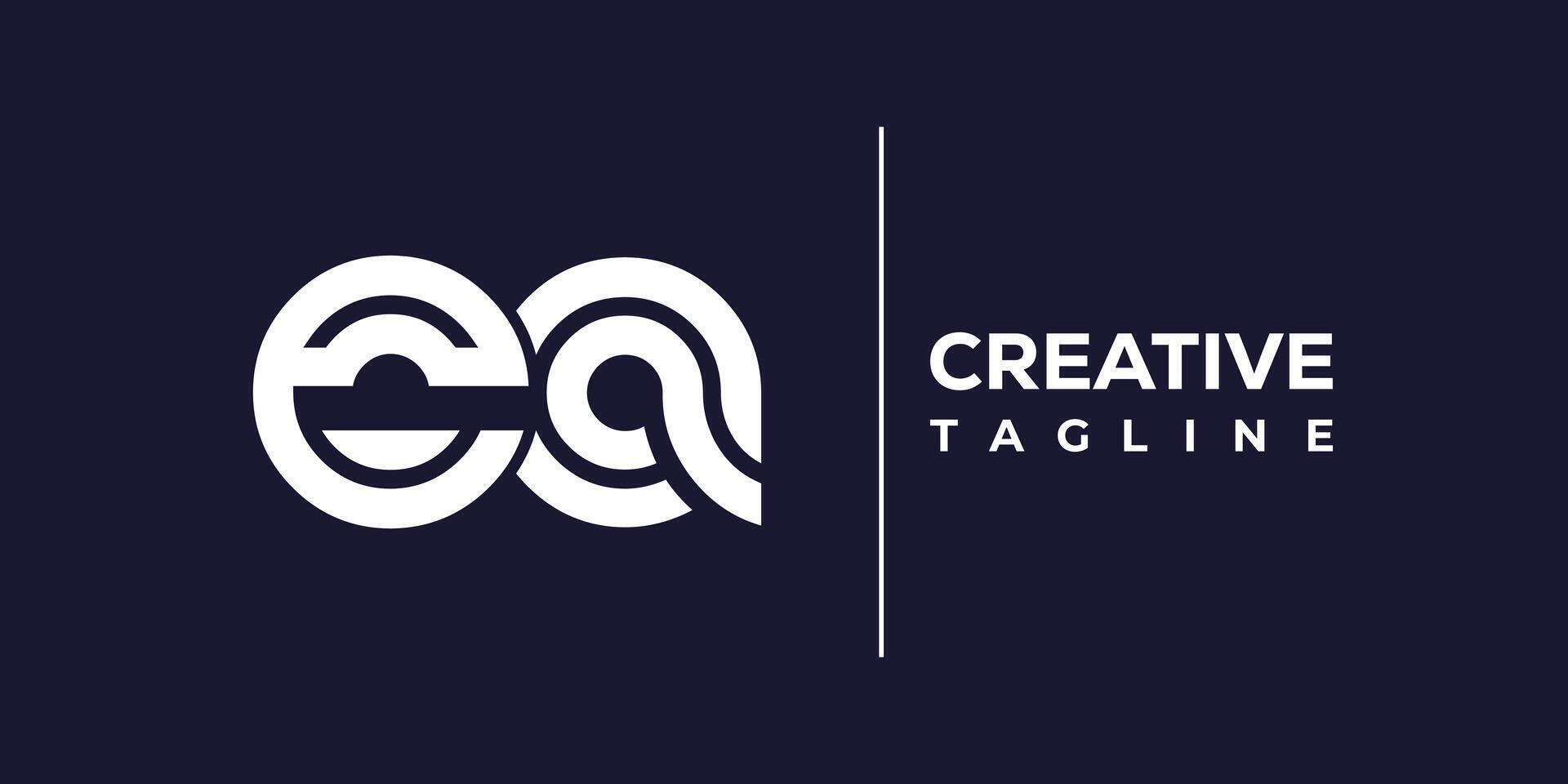 ea abstract minimalist letters Logo Monogram. vector